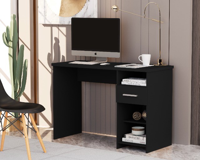 Mesa Para Escritório Donna 1 Gaveta Com Corrediça telescópica! Frete + Montagem Grátis! - Foto 2