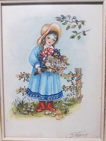 Antiguidade desenho à lápis e com moldura  - Foto 2