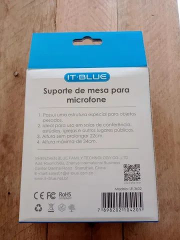 Suporte De Mesa Microfone Mini Pedestal  - Foto 2