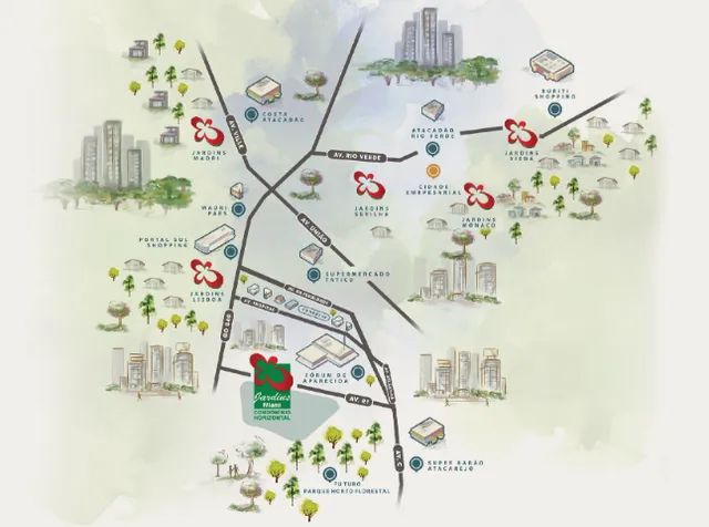 Ágio Jardins Miami - Dois Lotes juntos próximos a portaria 406,16m² - direito com dono - Foto 3