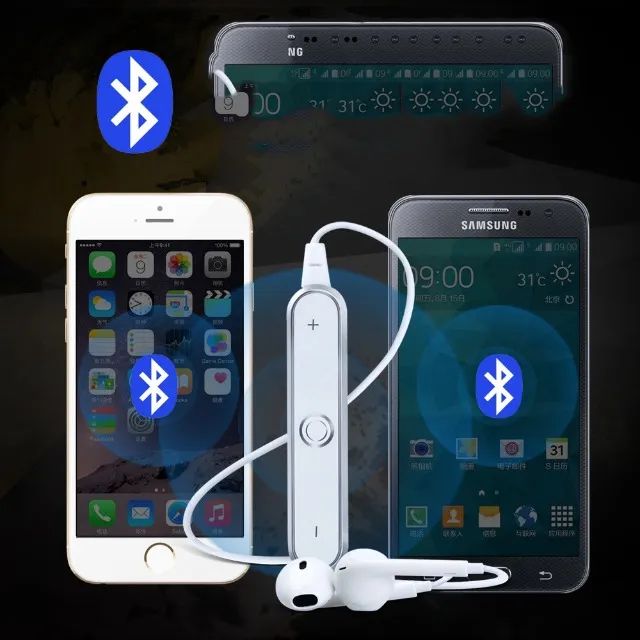 Fone De Ouvido Bluetooth S6 Headset Smartphones Ios Android BRANCO - Foto 4