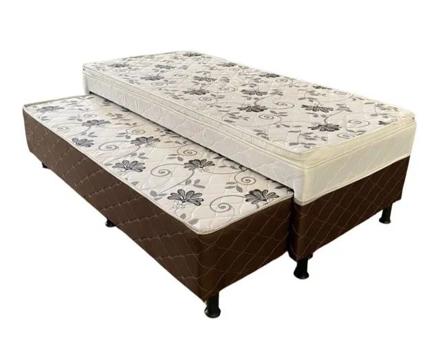 Cama solteiro com auxiliar 