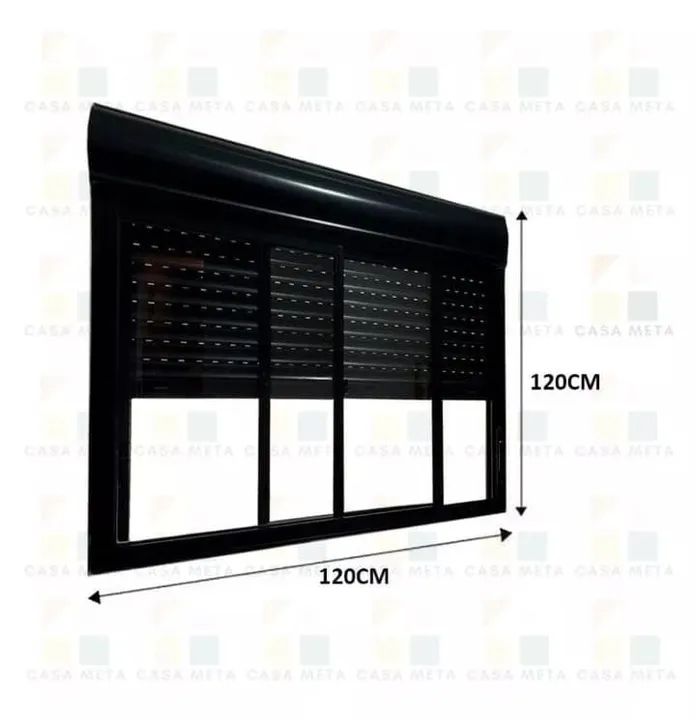 Janela preta de Alumínio com Persianas Integradas - Foto 2
