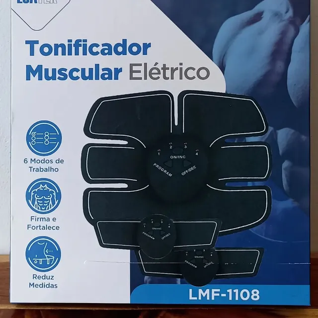 Kit 4 em 1 - Tonificador Muscular Abdomen Ems Fit Control Smart Fitness  Pratico abdomen + bracos + Gluteo Estimulador : : Beleza