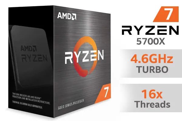 Ryzen 7 5700X Processor, 3.4GHz (up to 4.6GHz), 36MB Cache, AM4, New, Sealed64169988646147120