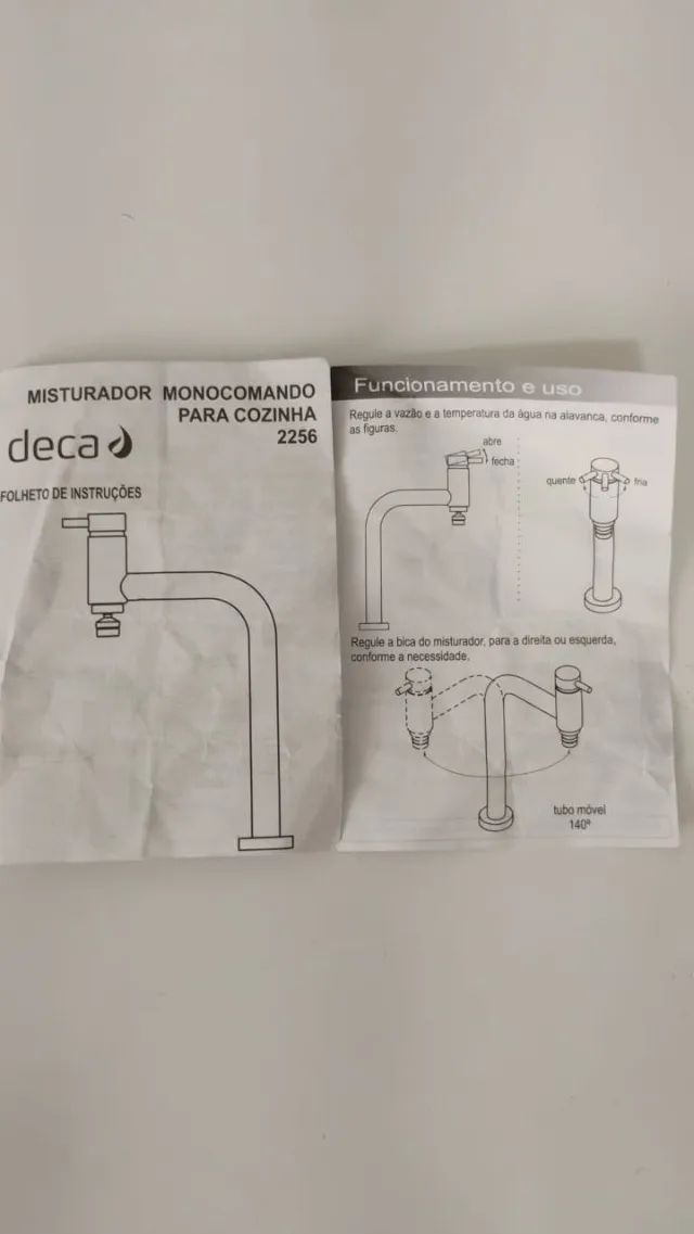 Torneira Misturador monocomando bancada Deca (água quente e fria) - Foto 3