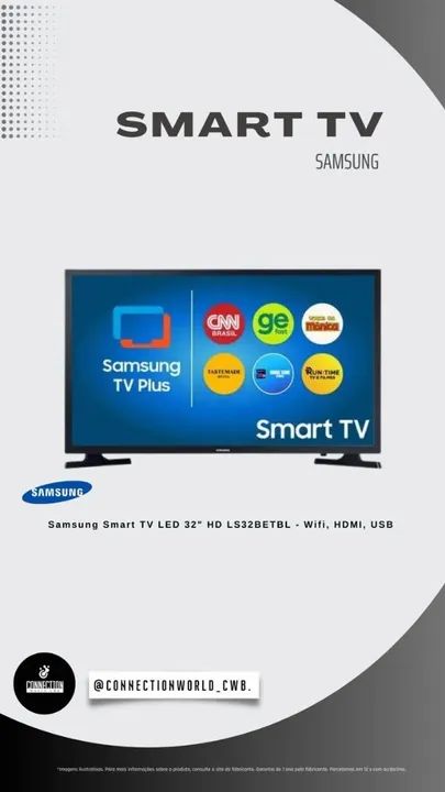 Samsung Smart TV LED 32" HD LS32BETBL - Wifi, HDMI, USB - Nova  - Foto 4
