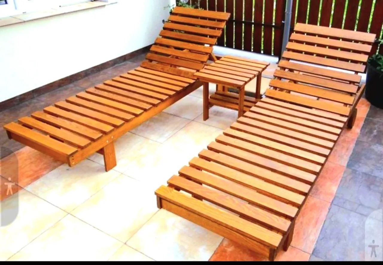 Espreguiçadeira madeira  - Foto 2