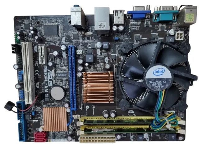 Kit Intel placa mãe Asus P5KPL-AM SE + Core 2 Duo E7500 2.93ghz + 4gb DDR2 667mhz serial