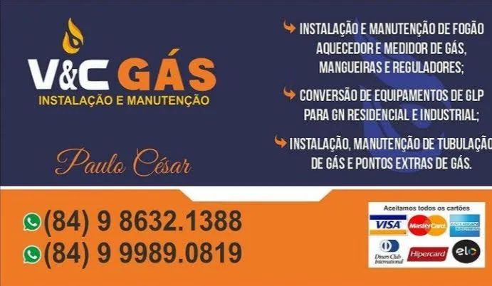 Instalação e Manutenção de Gás Encanado.