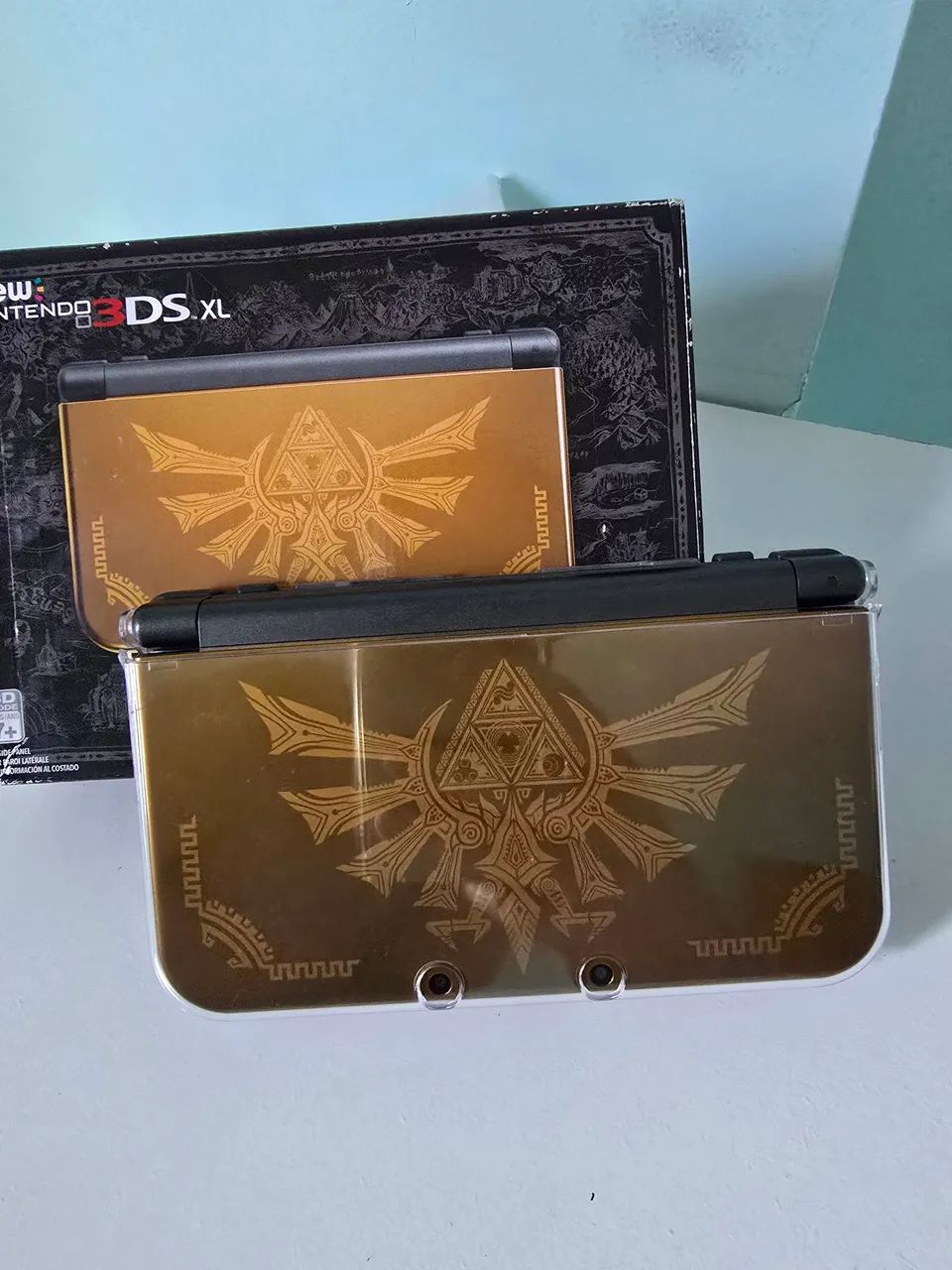 New 3DS XL LL Hyrule Edition Semi-Novo Consoles de Vídeo Game