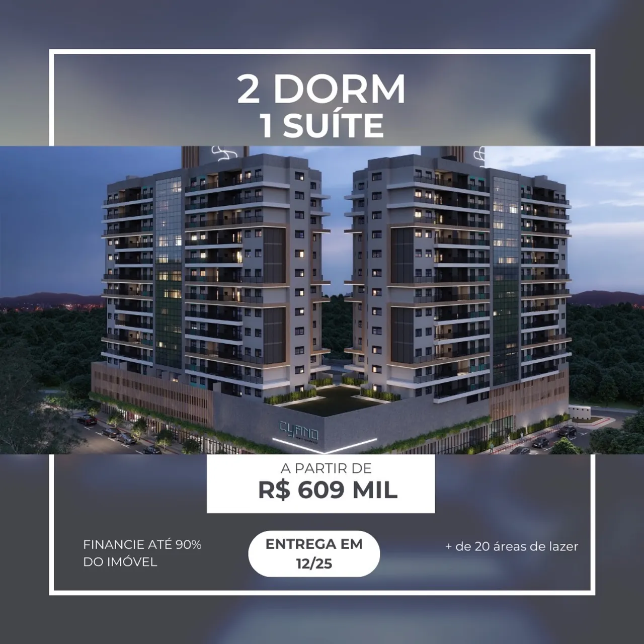 studios, 2 e 3 dorm. em frente ao Bosque das Mansões - SJ