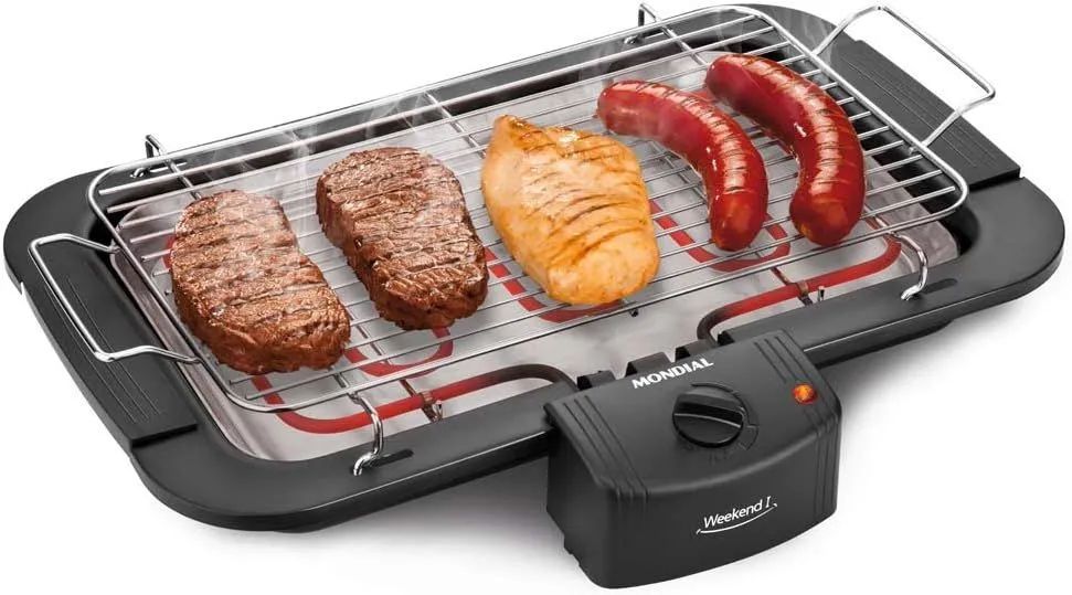 Grill Elétrico Mondial Weekend - usado - Foto 2