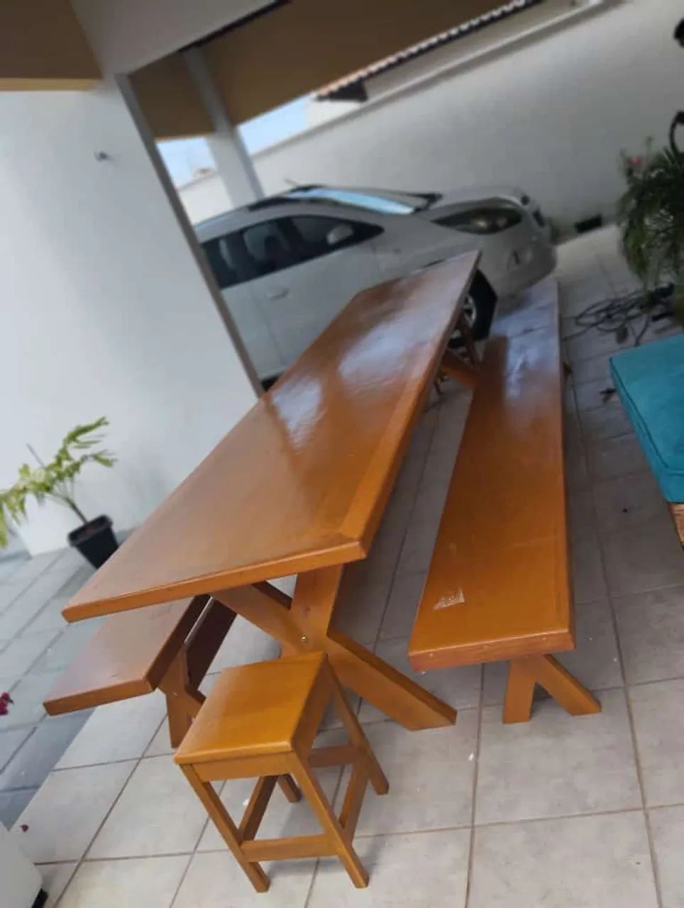 Mesa Rústica de Madeira - Foto 2