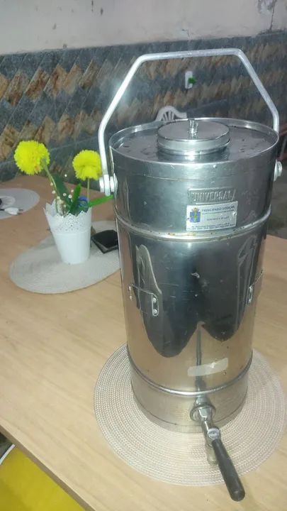 Garrafa térmica INOX 10litros quente ou gelado"LEIA"
