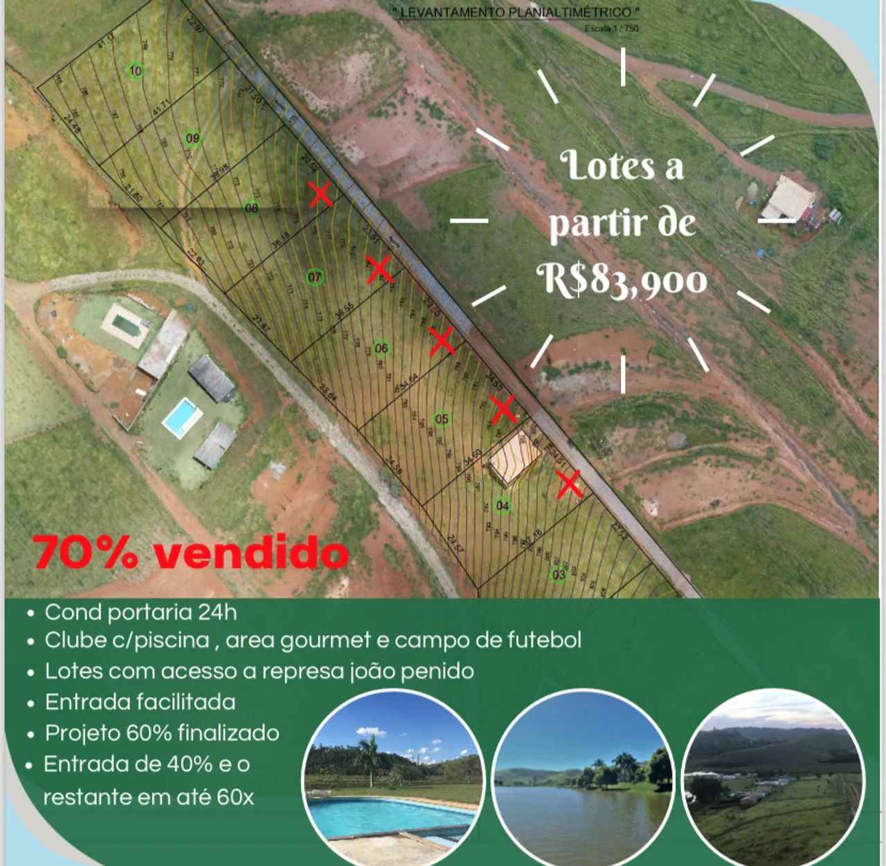 Oportunidade!!  Lotes a partir de R$83.900 