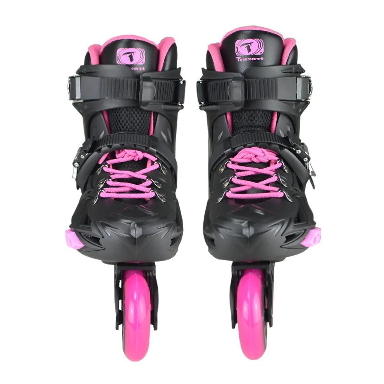 Patins Inline Tramontina Adulto - Preto e Rosa - Foto 2