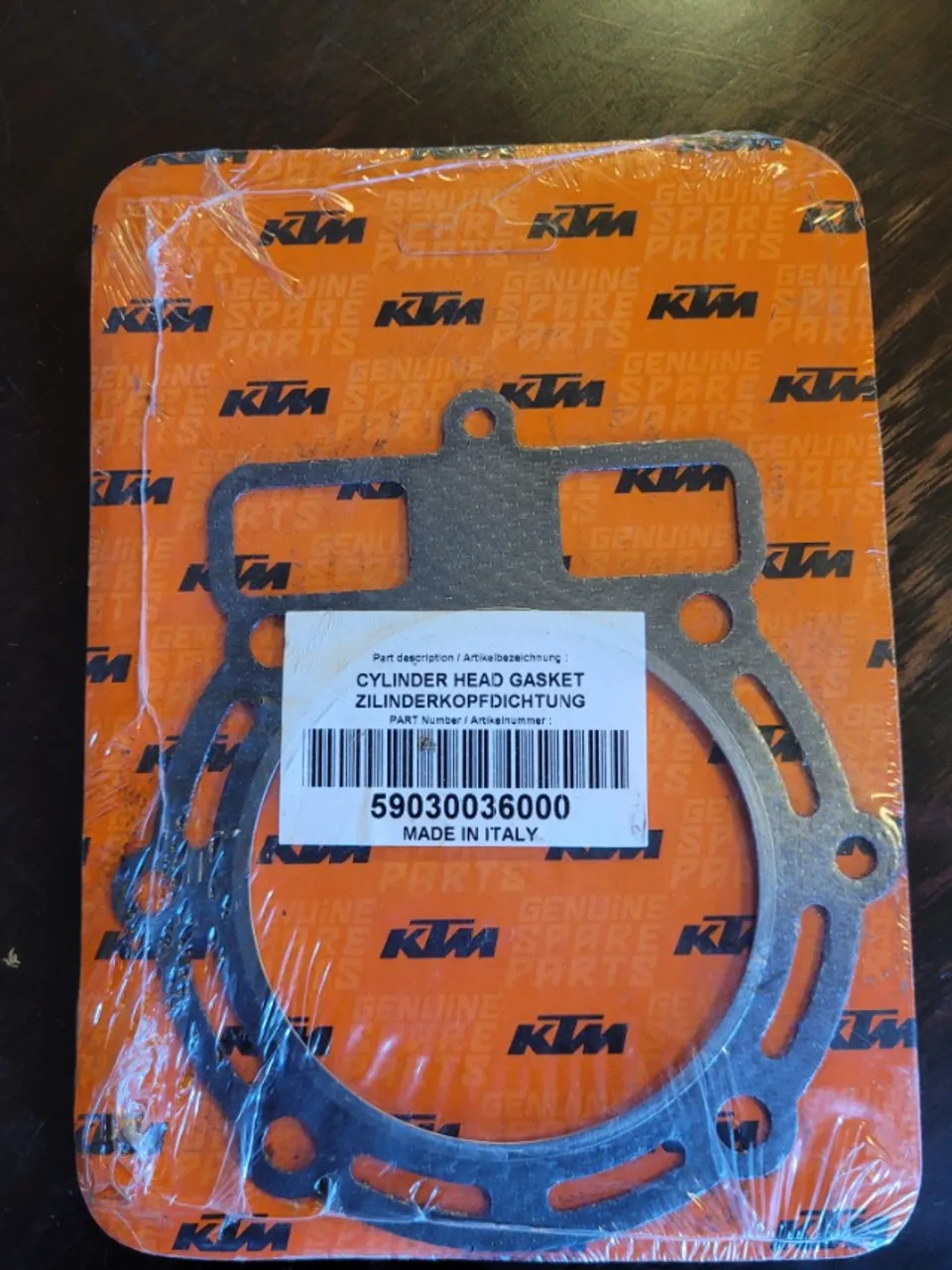 JUNTA DO CABEÇOTE - KTM ORIGINAL PARTS - KTM 250/540 (1999-2009) *