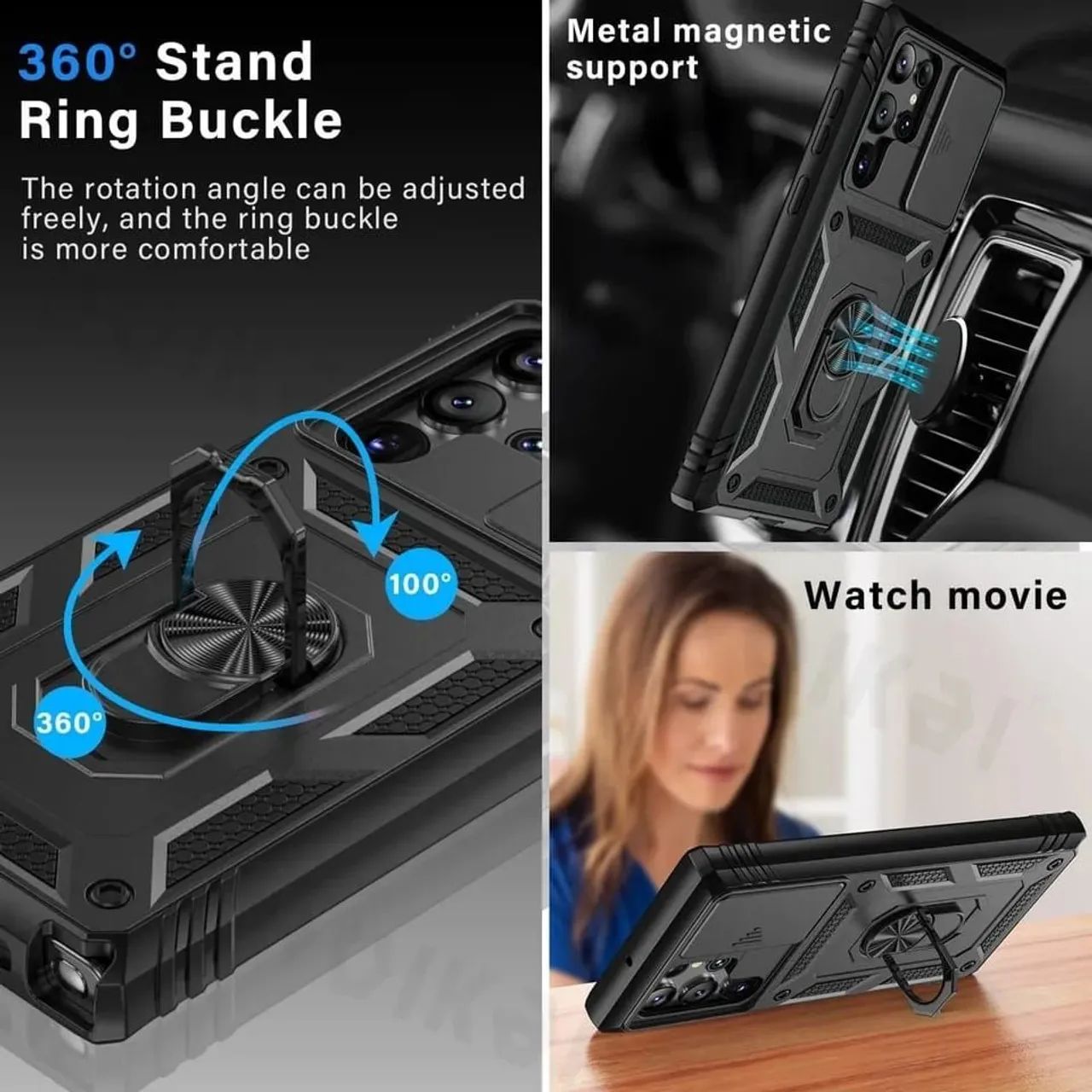Capa para Smartphone Samsung Galaxy M14 com Suporte de Anel - Foto 4
