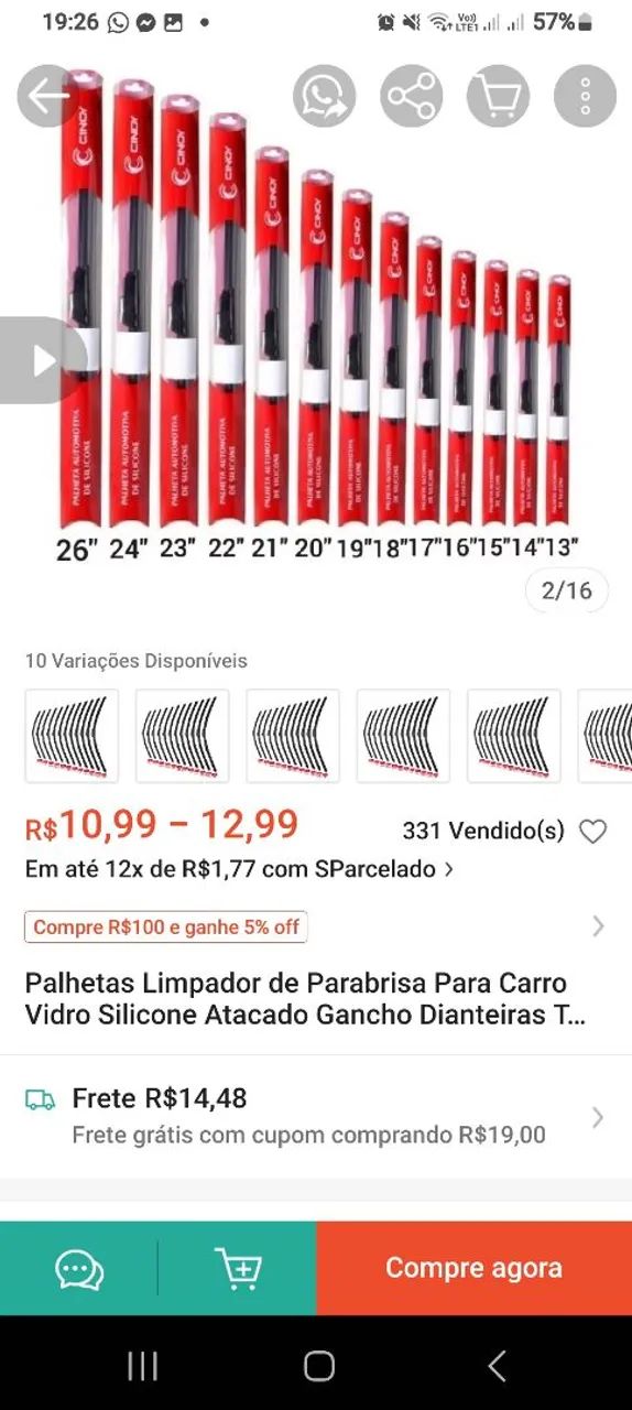 Limpador de parabrisa - Foto 5