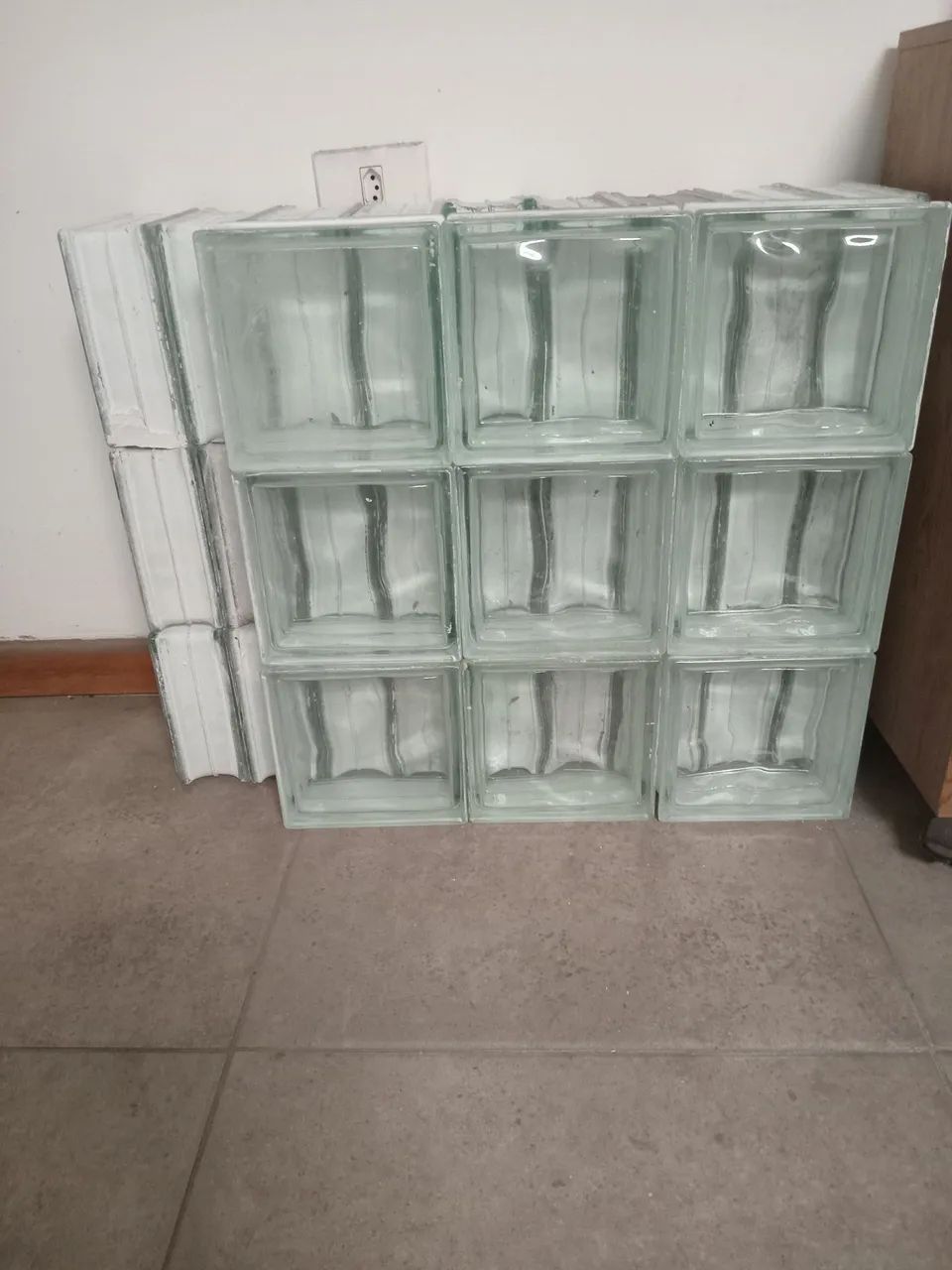 Blocos de vidro translúcidos - 36 unidades