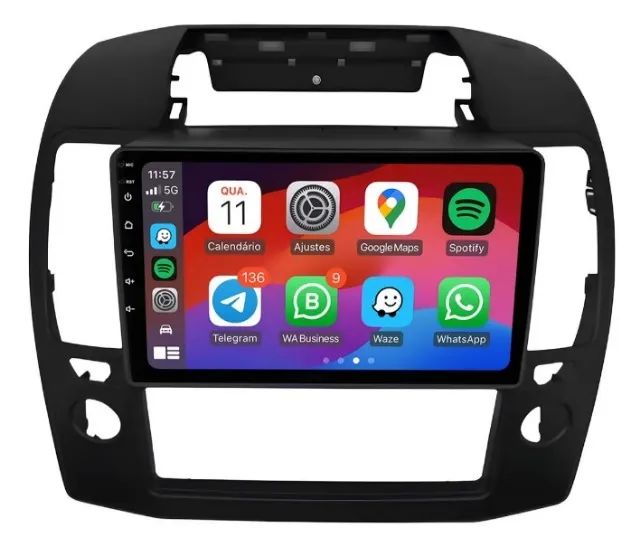 Central Multimídia Android 9 Pol. Carplay e Android Auto Frontier 2008 a 2016 - Foto 3