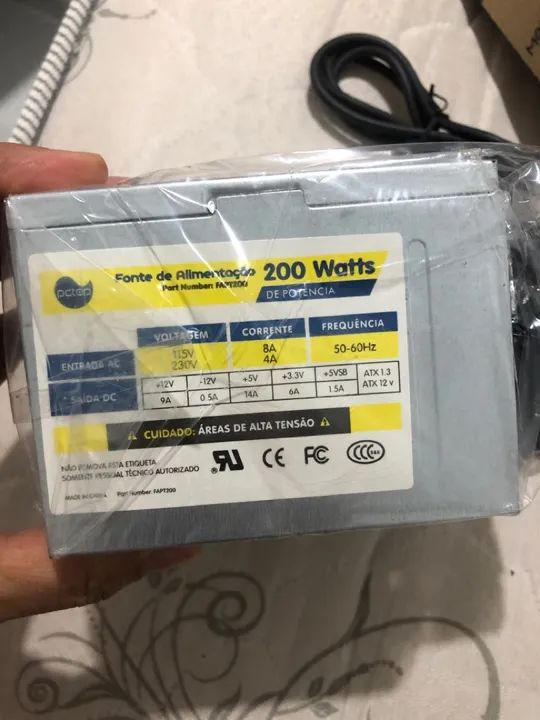 FONTE PC ATX 200w - NOVA sem cabo energia - Foto 2