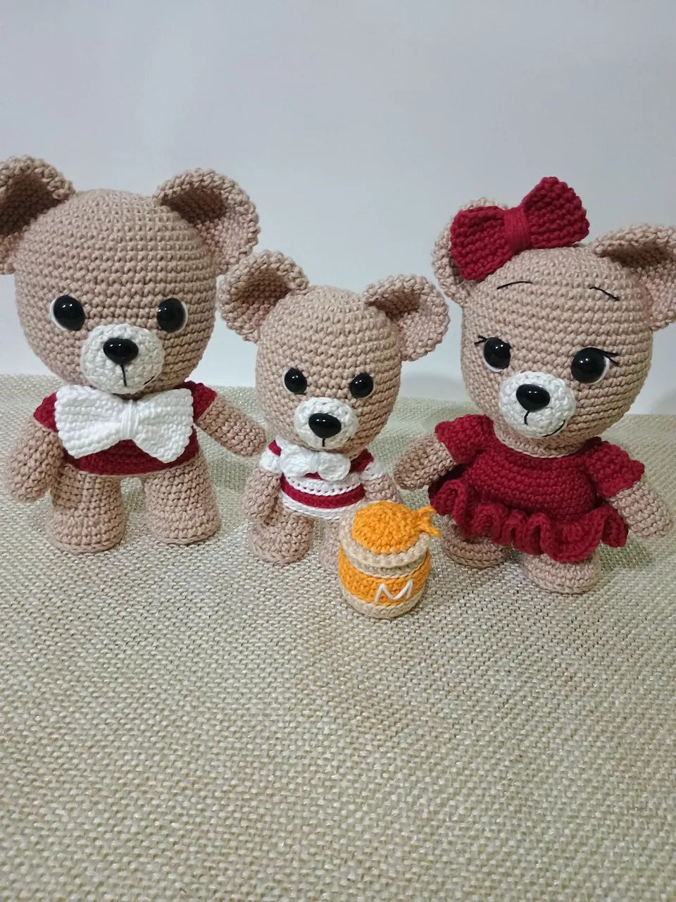 3 Lindos Ursos Amigurumi Feitos à Mão - Foto 4