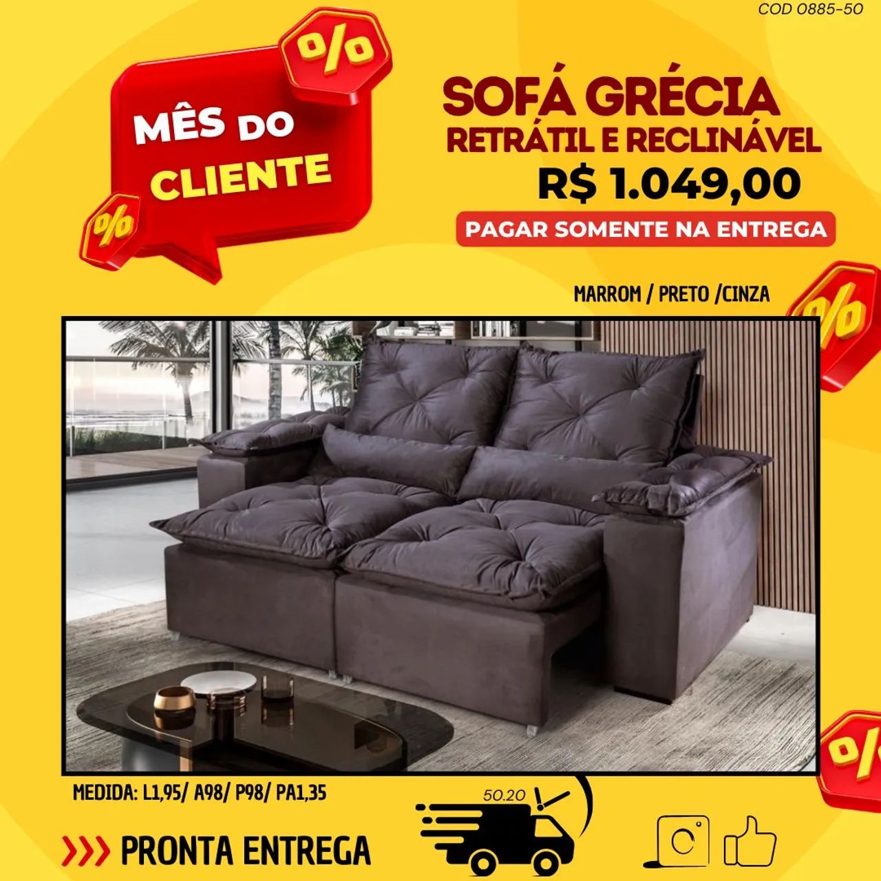 Sofá retrátil reclinável - Foto 2