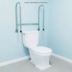 Barra articulada e reta para vaso sanitário - Foto 4