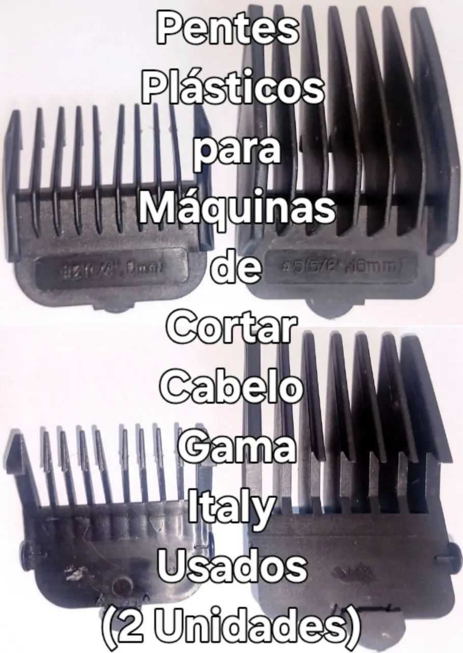  Pentes Plásticos para Máquina de Cortar Cabelo Gama Italy Usados