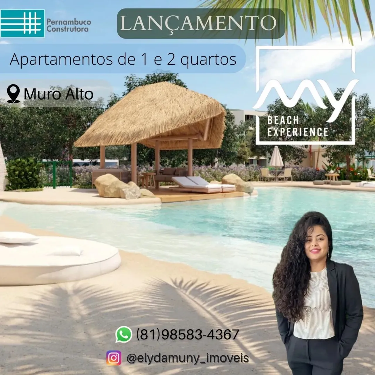 Vendo Flats Studios na Praia De Muro Alto com área de lazer completa| My Beach Experience