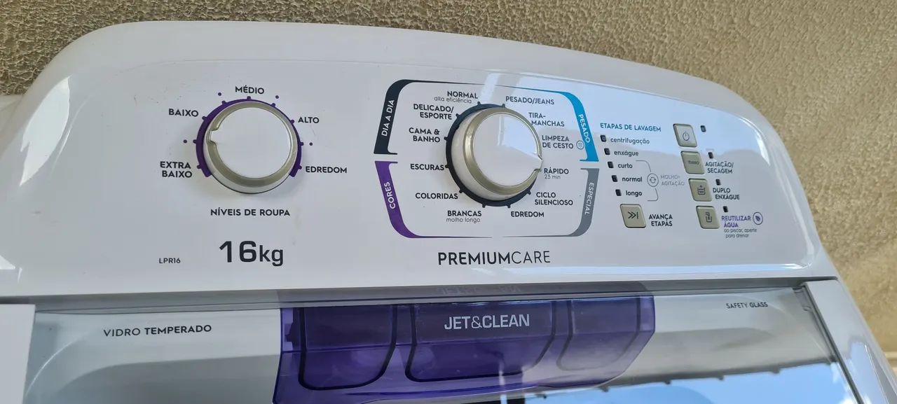 Máquina de Lavar Roupa eletrolux 16kg PremiumCare - Jet&Clean