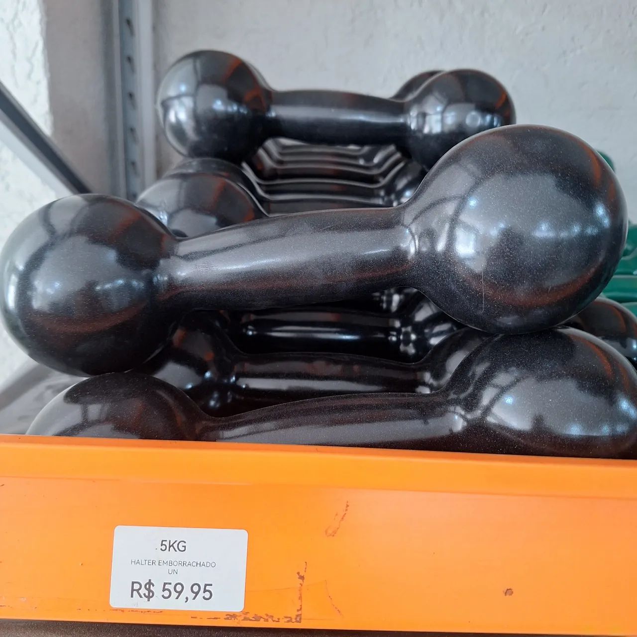 Halteres Emborrachados 5KG Por R$ 59,95 cada (R$ 11,99 o Quilo) - Foto 2