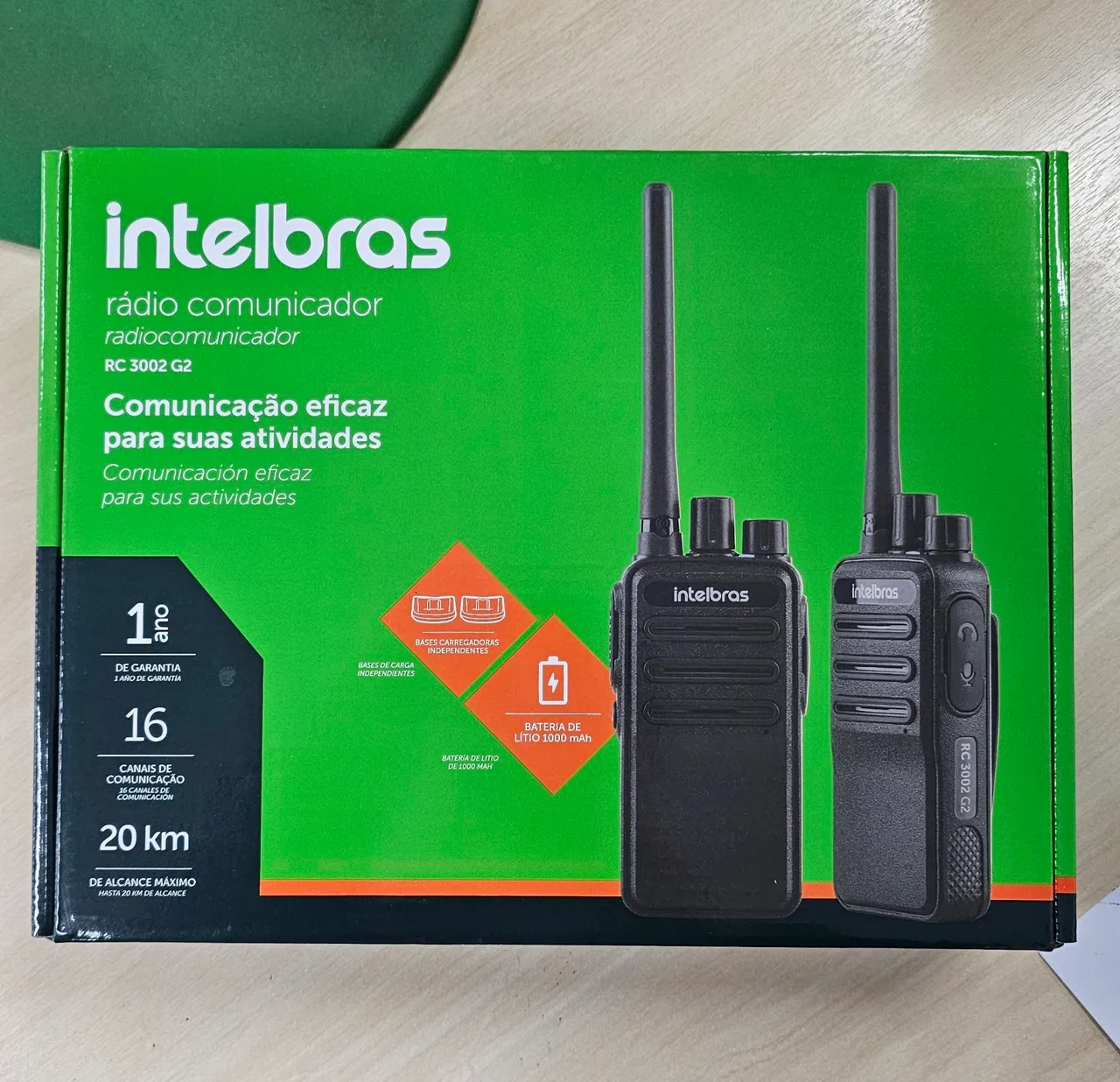 (NOVO) Walkie Talkie Intelbras RC 3002 G2