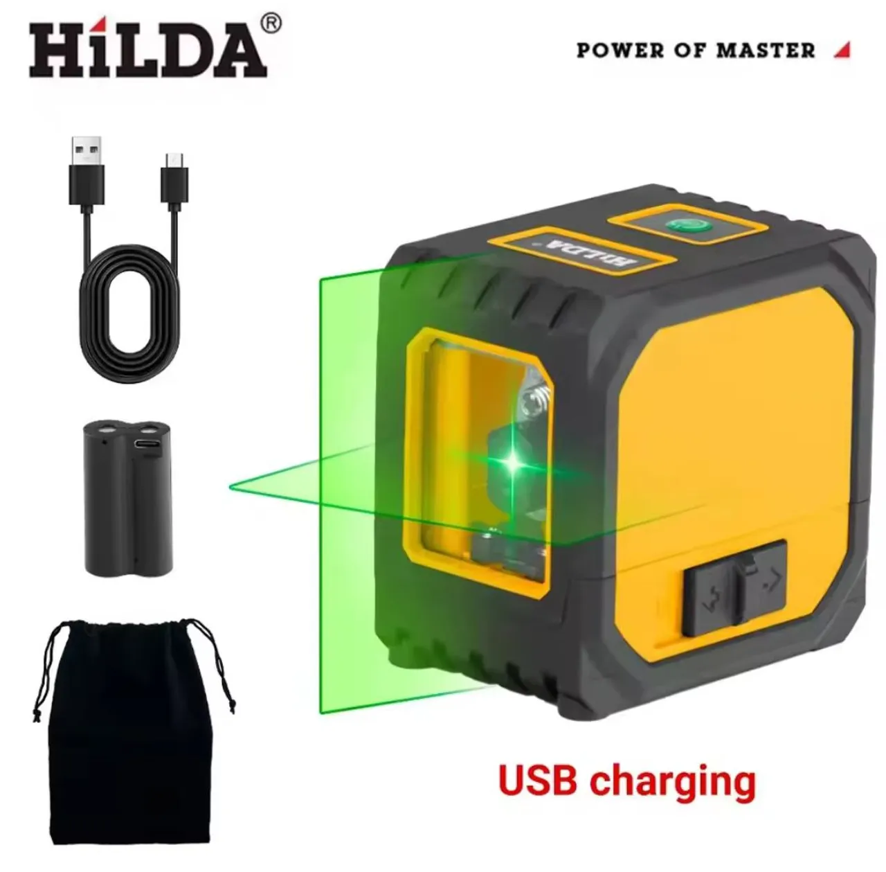 Nível a Laser Hilda - USB Carregamento