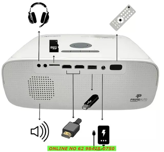 Projetor Datashow Android Full Hd android igreja bar - Foto 4