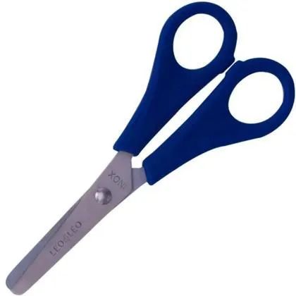 Tesoura Escolar Ponta Arredondada Plus 13cm Cores Sortidas - Foto 2