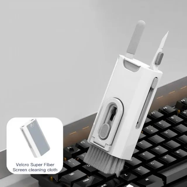 Kit de Limpeza Eletrônico 8 em 1 Multifuncional | Teclados, Airpods, Fones e Celulares  - Foto 2