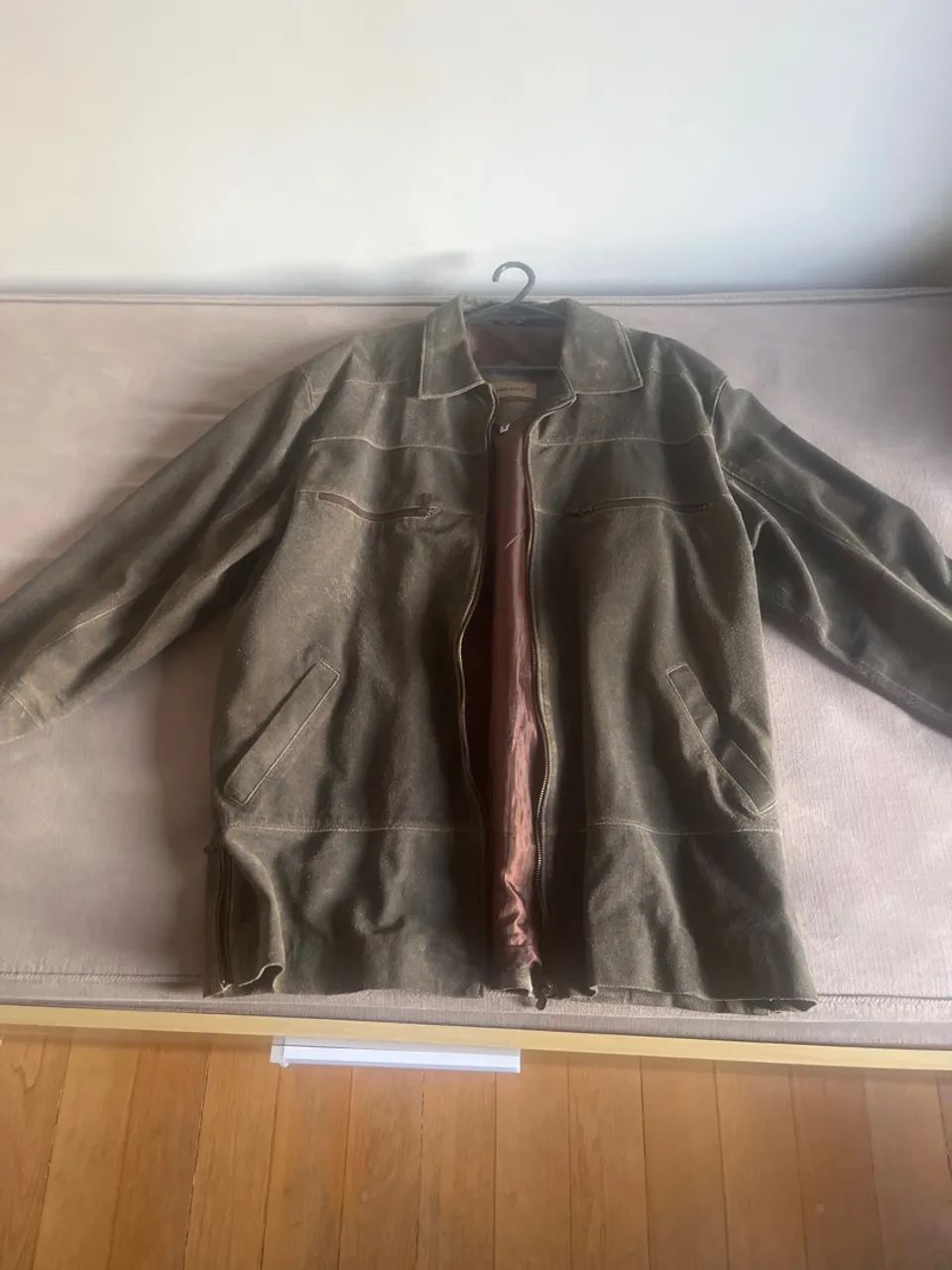 Jaqueta de Couro Marrom Masculina - Foto 2