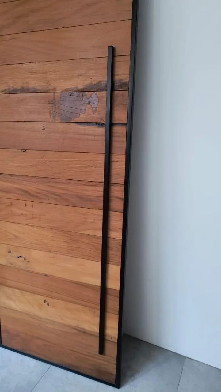 Porta de correr, de madeira rústica, com kit para instalação - Foto 4