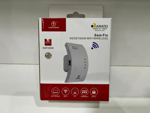 Repetidor De Sinal Wifi Amplificador Rede Sem Fio Turbo KAP-X330 Loja Coimbra Computadores
