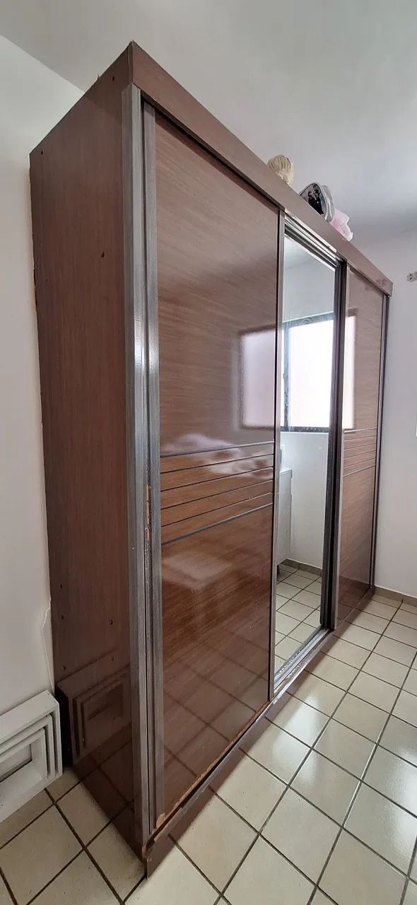 Guarda-Roupas de Corrediça Amadeirado 3 portas - Foto 2