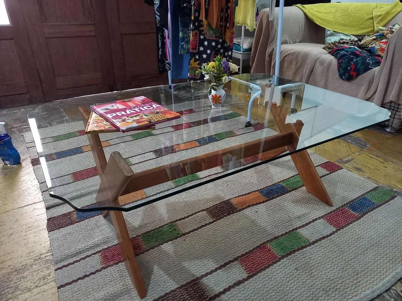 Mesa de centro de vidro com design moderno - Foto 3