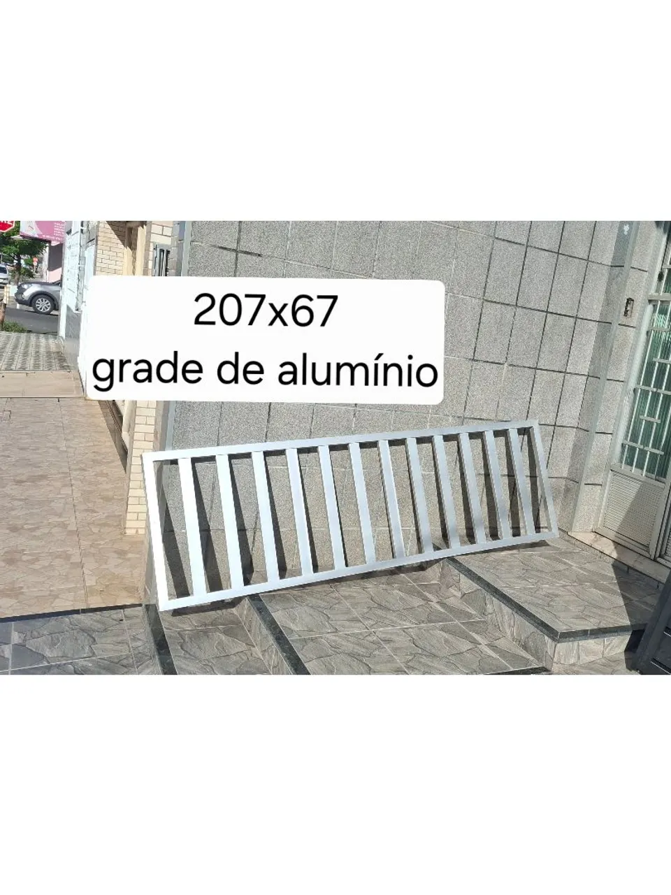 Grade de alumínio 207x67