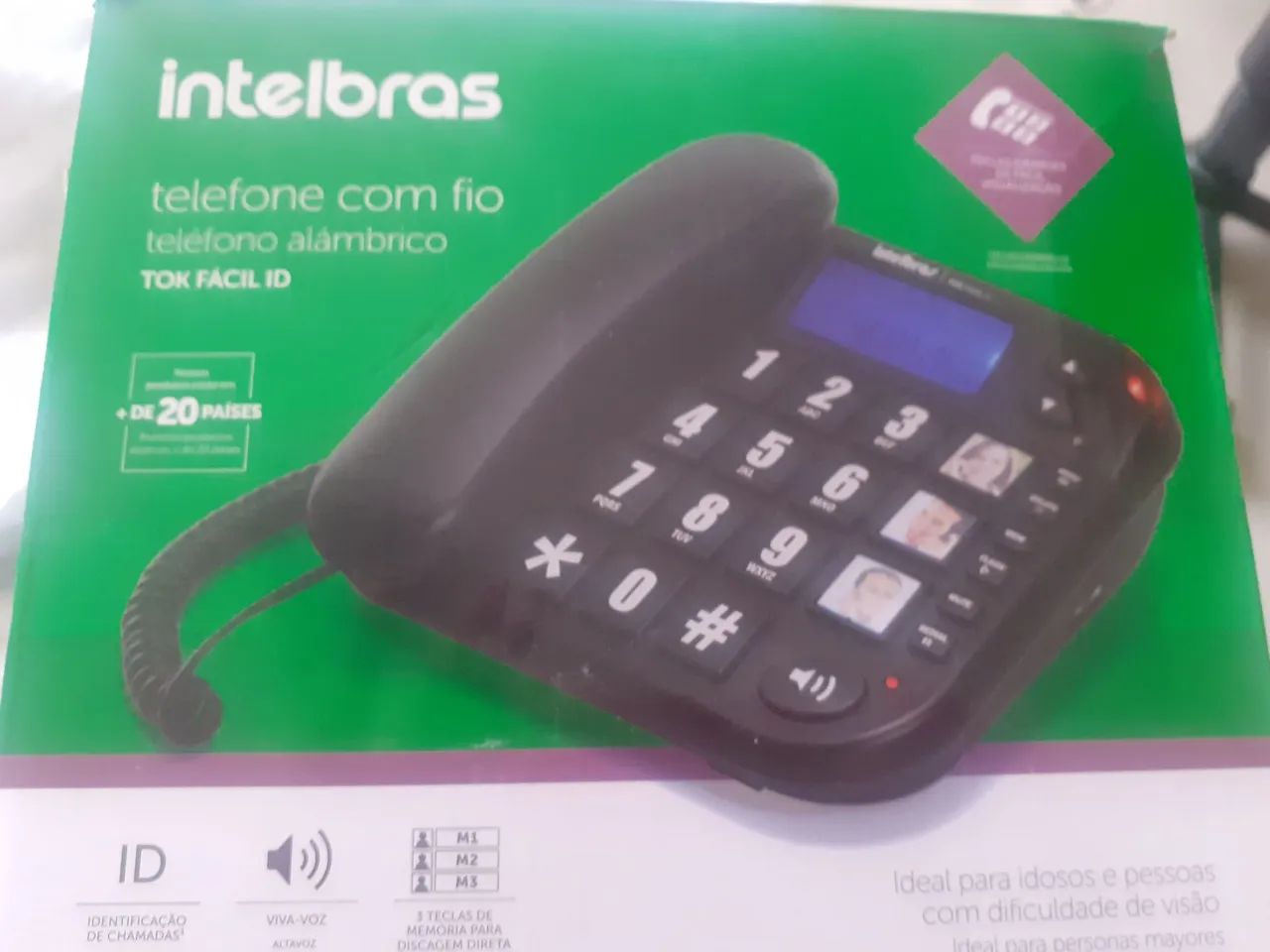 Telefone Fixo Intelbras Tok Fácil ID