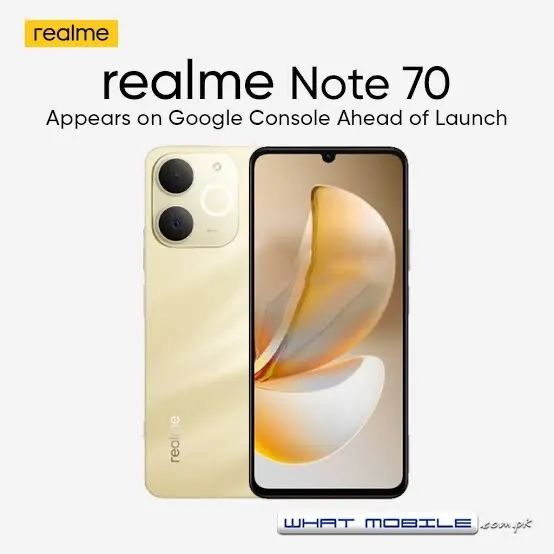 Celular Lançamento Realme Note 70 256GB/08GB RAM + 24GB RAM