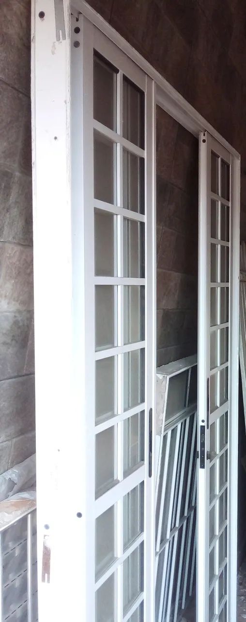 Porta travessa 4 folhas - Alumínio Branco - EBEL - Foto 5