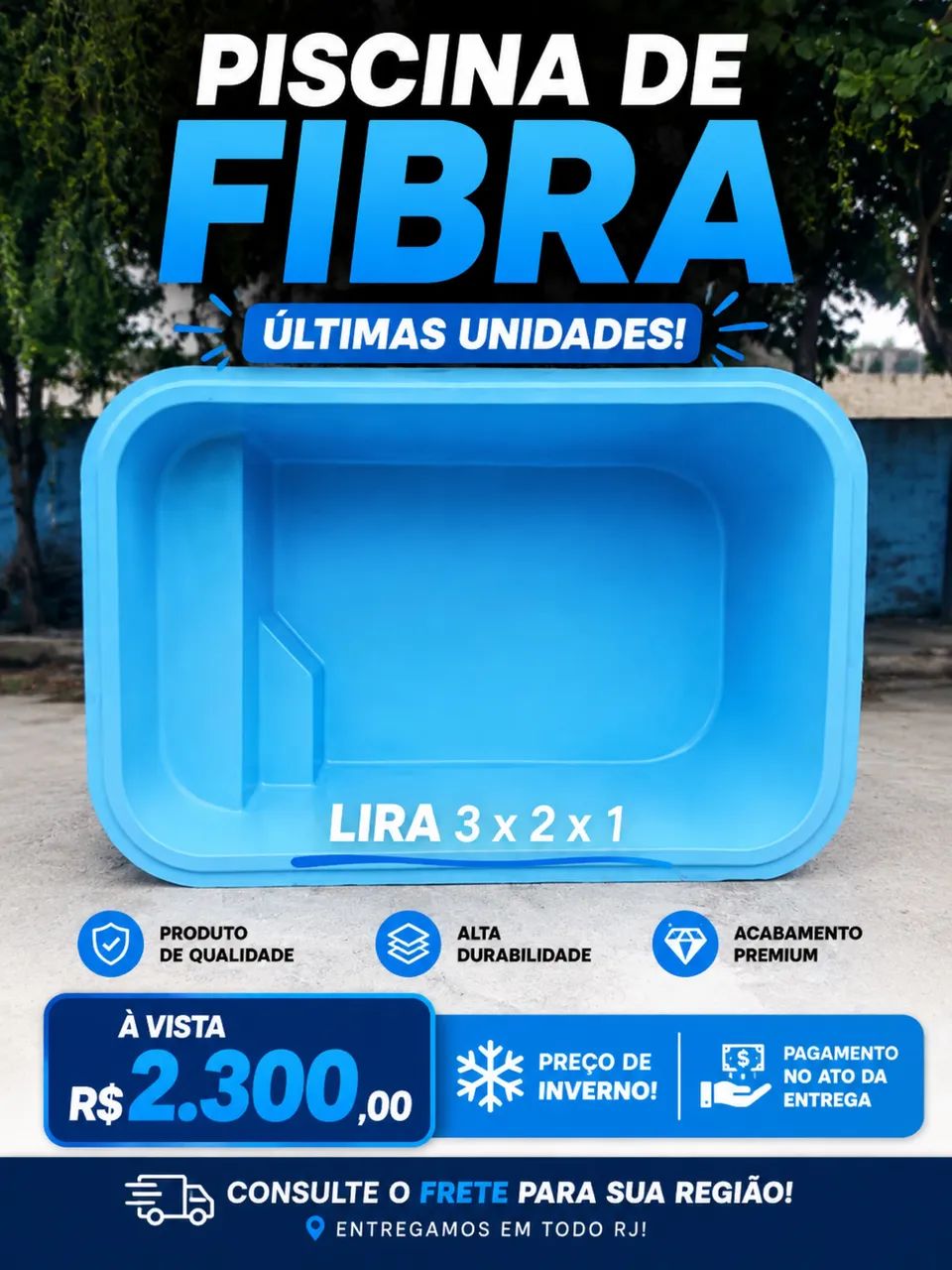 Piscina de fibra 