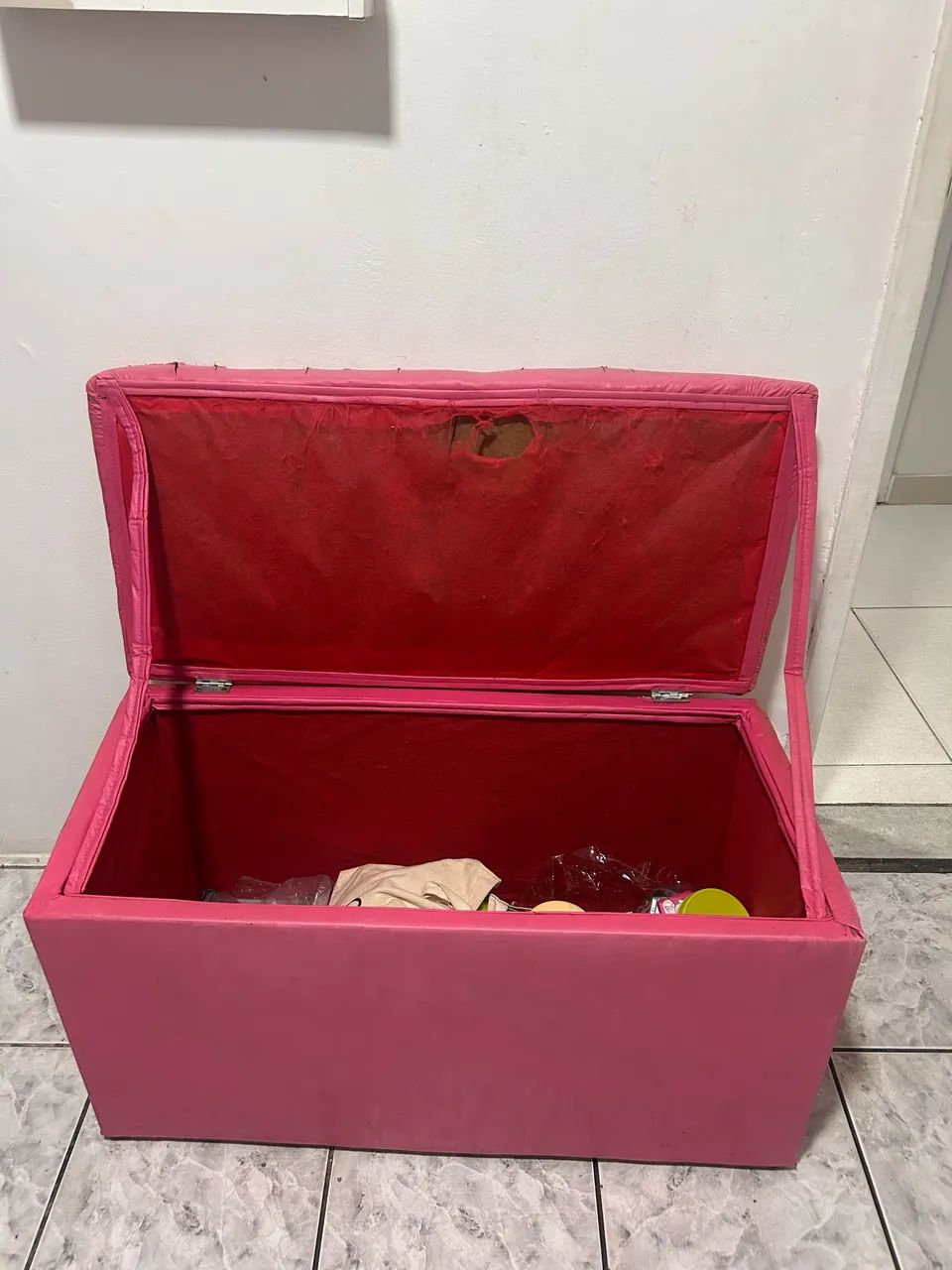 Puff Baú Rosa 2 Lugares - R$ 50 - Foto 2